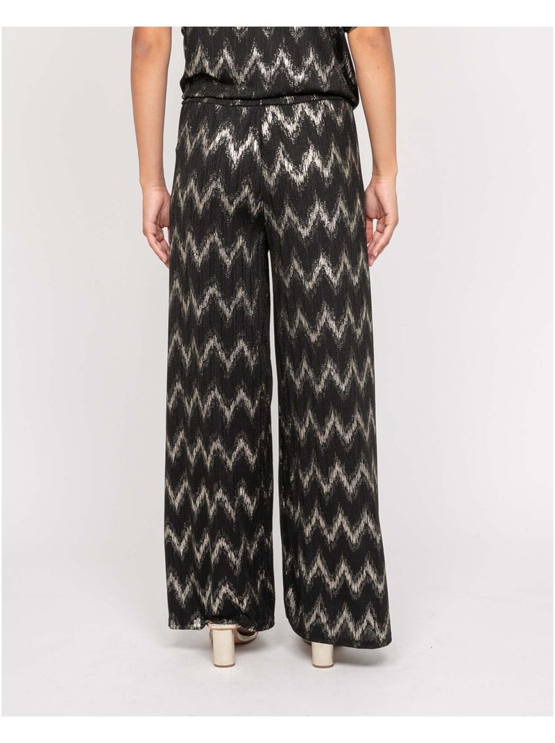 Pantalon fluide textur? EMANTINE Noir - Kiabi