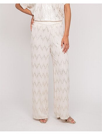 Pantalon fluide texturé EMANTINE