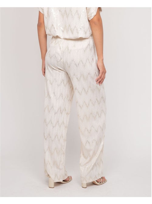 Pantalon fluide texturé EMANTINE - Kiabi