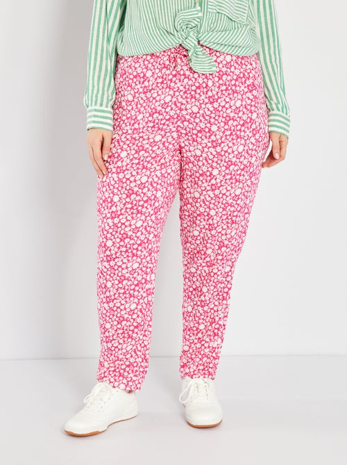 Pantalon fluide type jogging - Kiabi