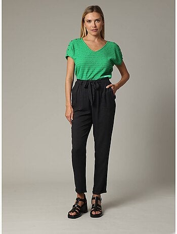 Pantalon fluide uni 'Deeluxe'