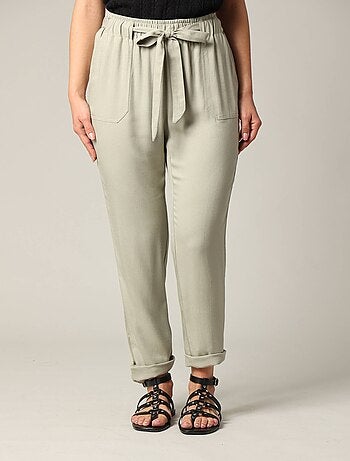 Pantalon fluide uni 'Deeluxe'