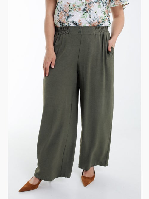 Pantalon fluide uni PAPRIKA - Kiabi