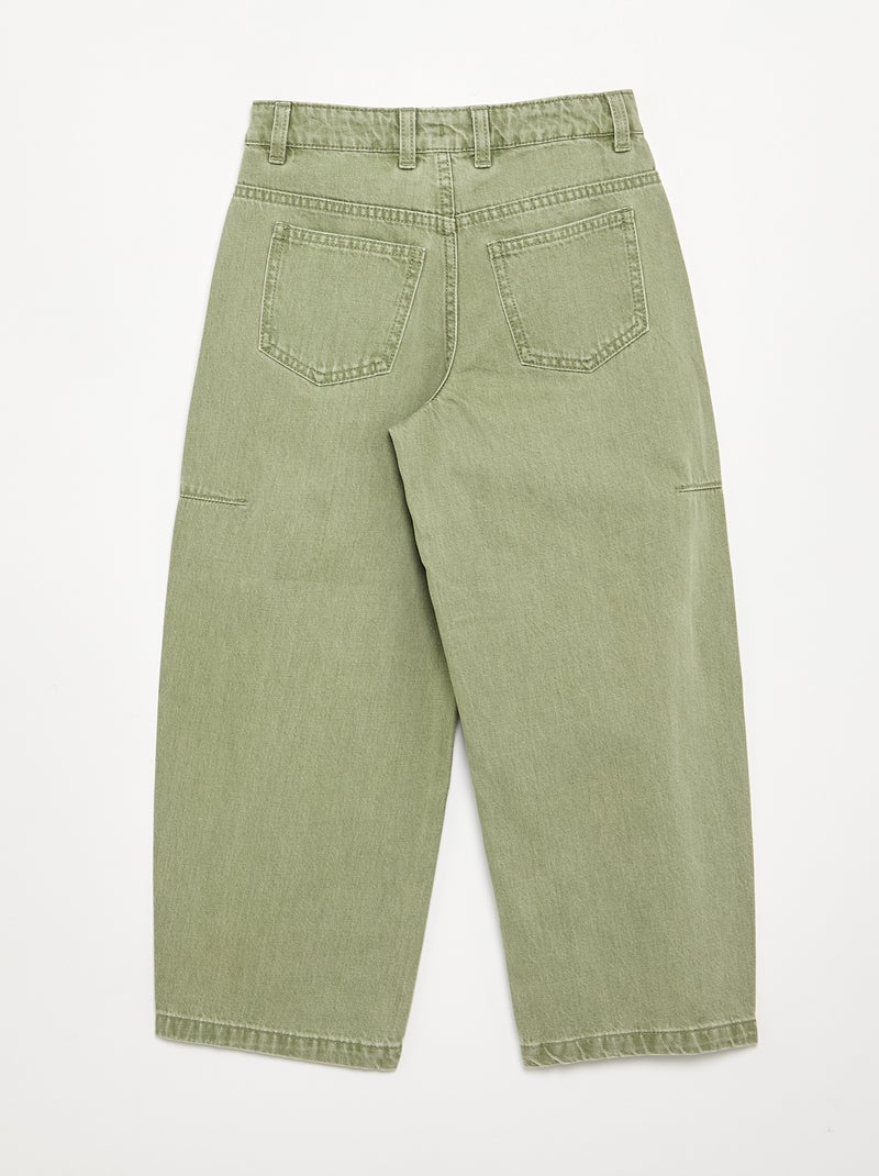 Pantalon forme balloon Kaki - Kiabi