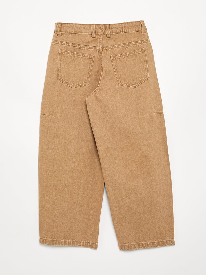 Pantalon forme balloon Marron - Kiabi