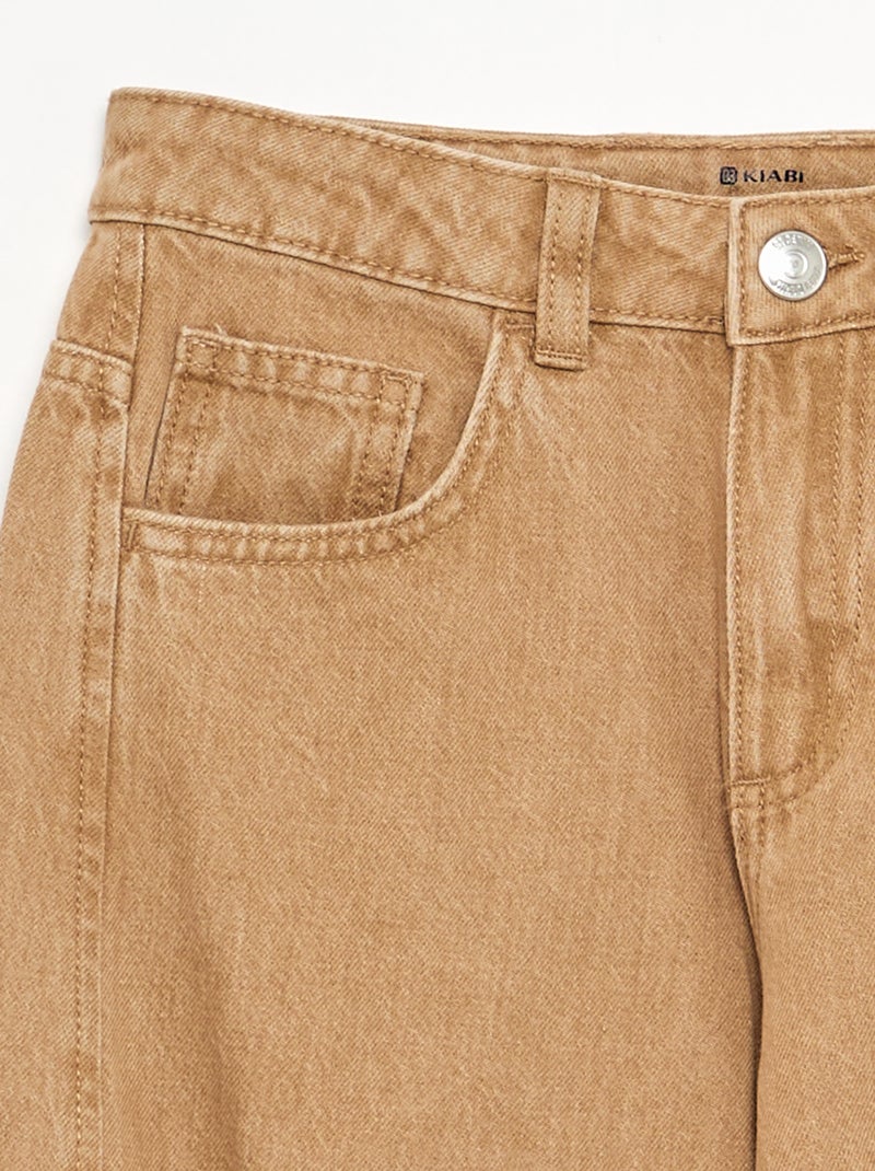 Pantalon forme balloon Marron - Kiabi