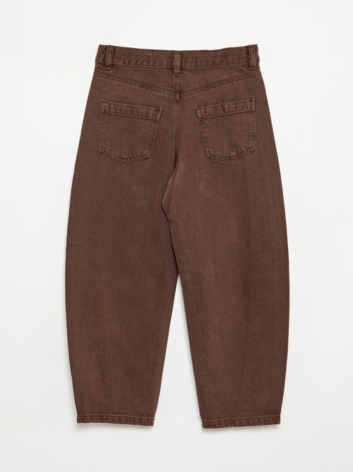Pantalon forme barrel avec clous - Kiabi