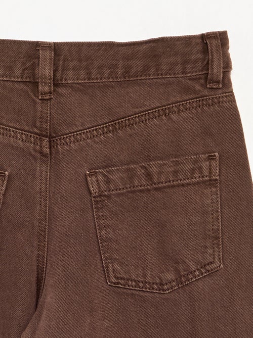 Pantalon forme barrel avec clous - Kiabi