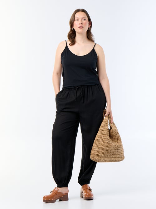 Pantalon forme boule uni - Kiabi
