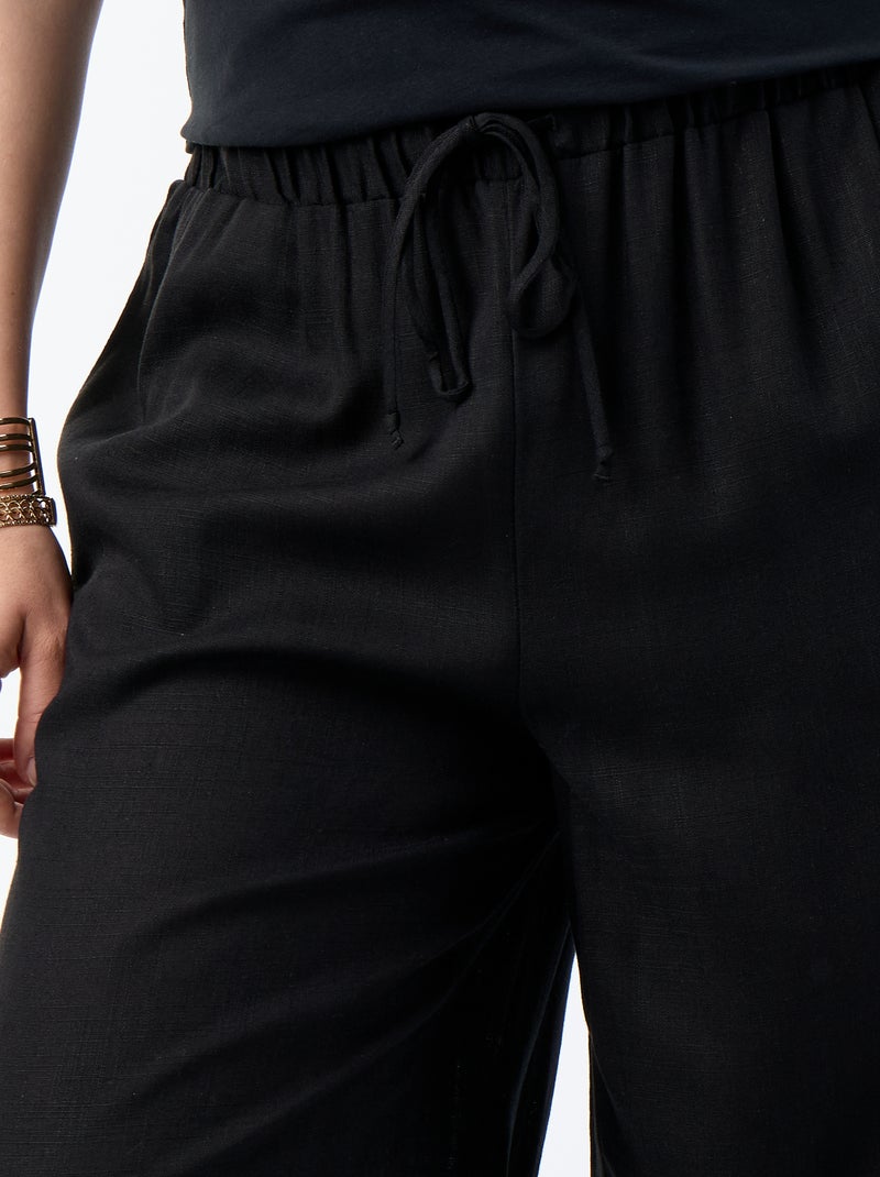Pantalon forme boule uni Noir - Kiabi