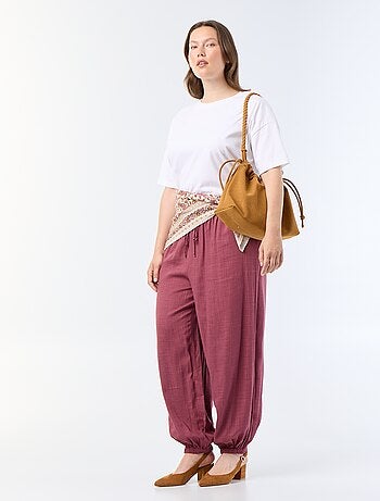 Pantalon forme boule uni