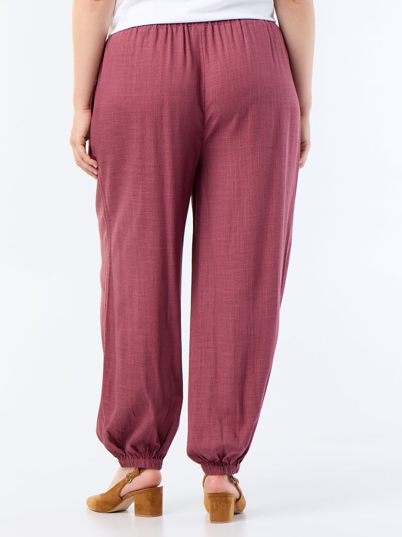 Pantalon forme boule uni Rose - Kiabi