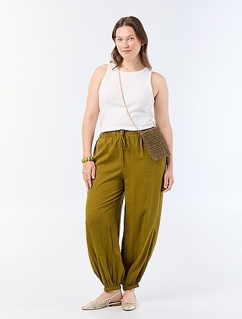 Pantalon forme boule uni