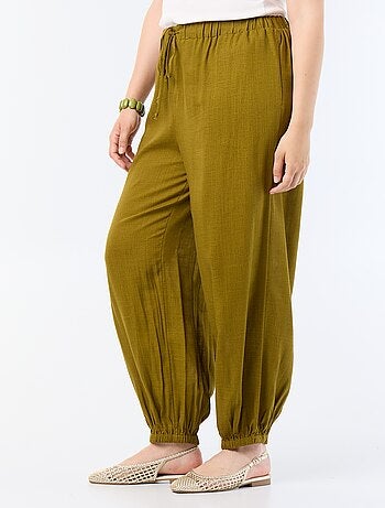 Pantalon forme boule uni