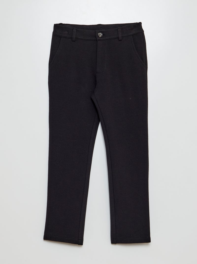 Pantalon forme chino noir - Kiabi