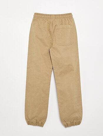 Pantalon forme jogger en twill - coupe ajustée