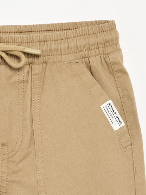 Pantalon forme jogger en twill - coupe ajustée - Kiabi