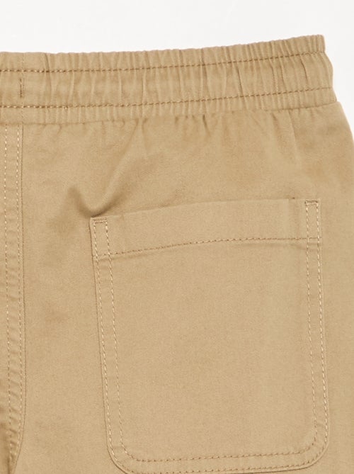 Pantalon forme jogger en twill - coupe confortable - Kiabi
