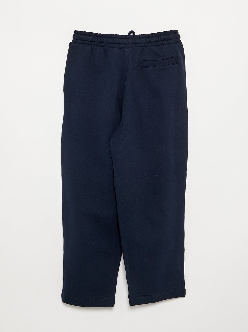 Pantalon forme jogger en twill - coupe confortable Bleu - Kiabi