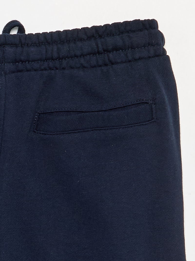 Pantalon forme jogger en twill - coupe confortable Bleu - Kiabi