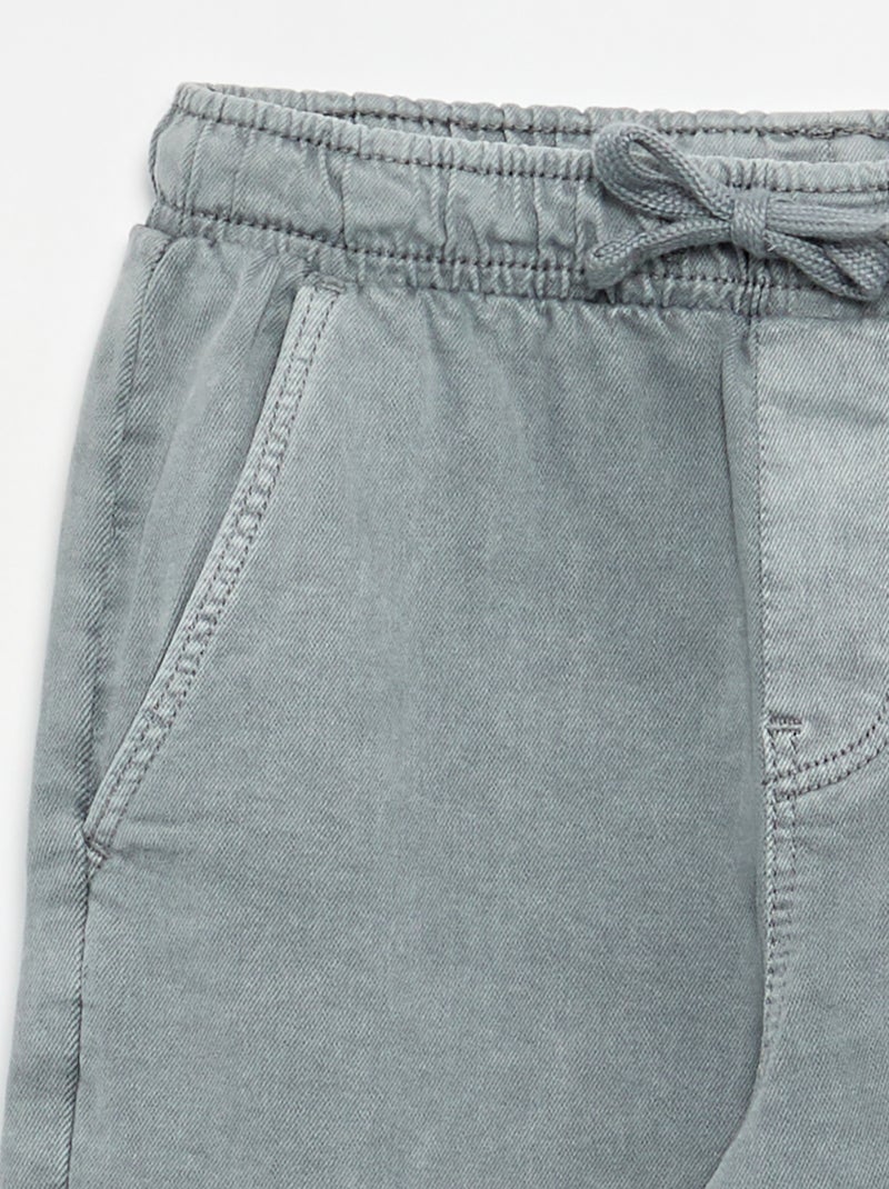 Pantalon forme jogging Gris - Kiabi
