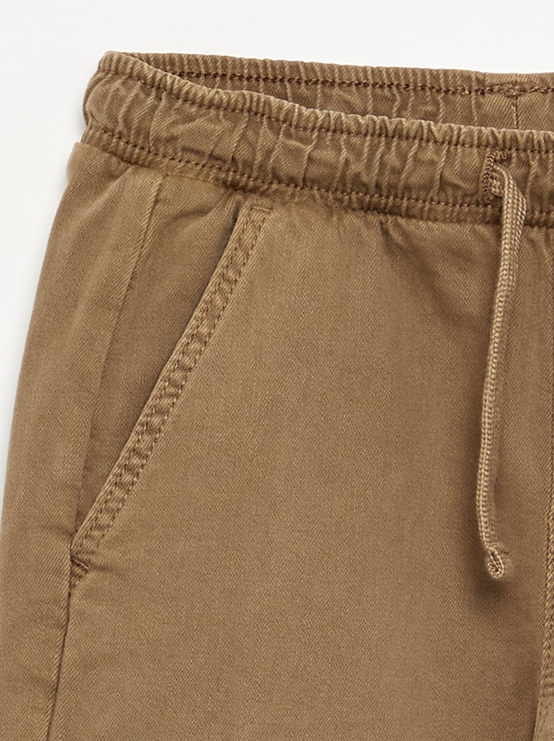 Pantalon forme jogging Marron - Kiabi