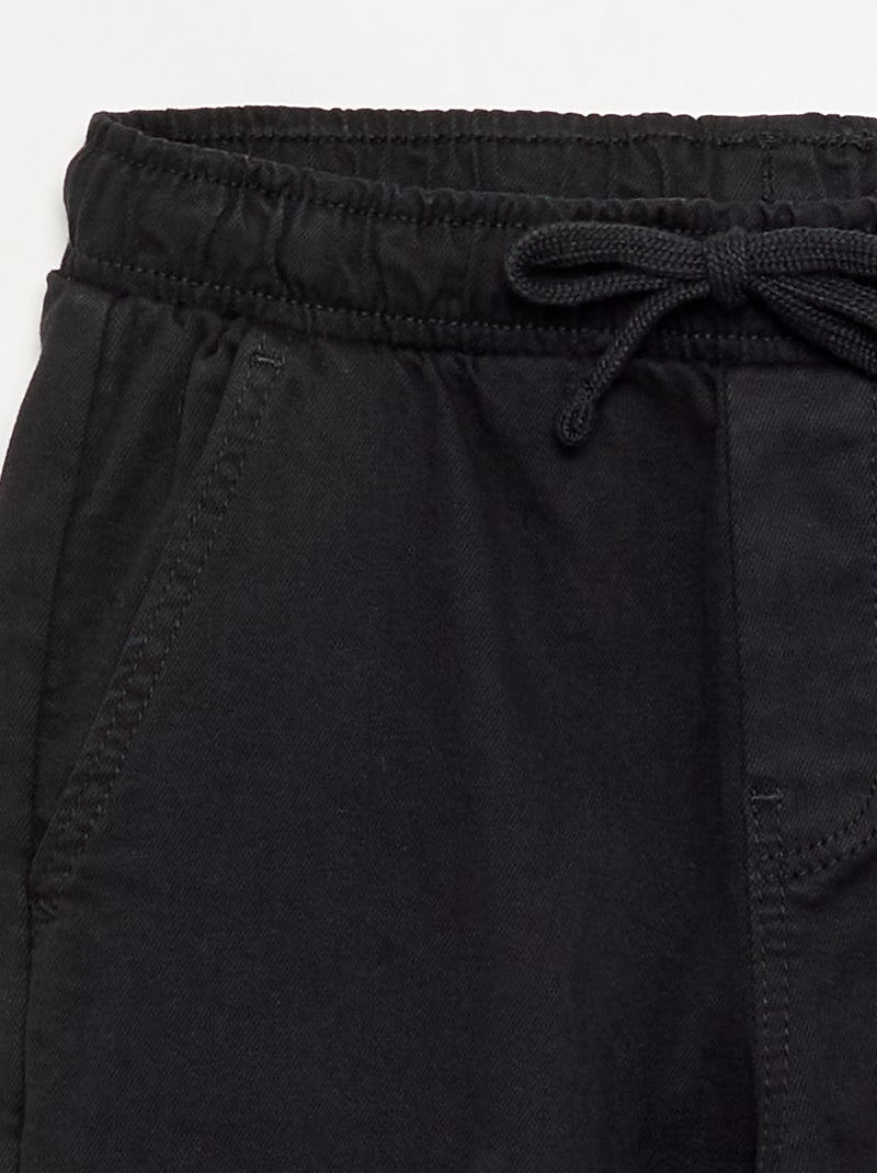 Pantalon forme jogging Noir - Kiabi