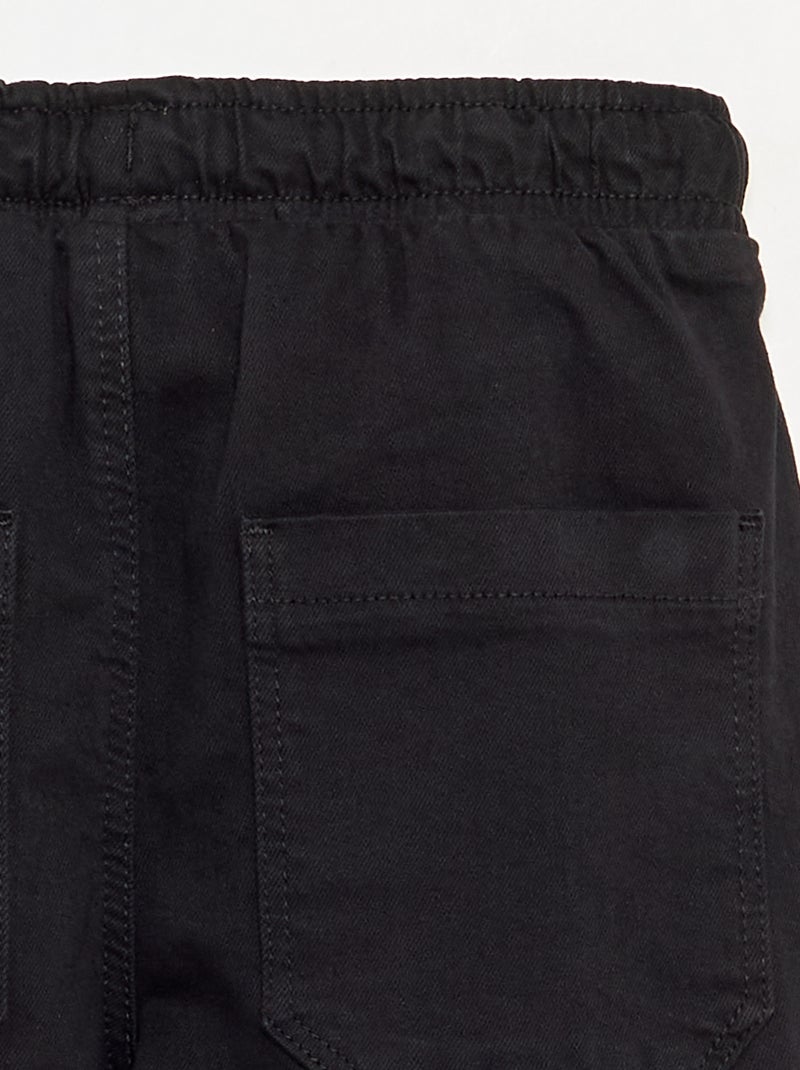 Pantalon forme jogging Noir - Kiabi