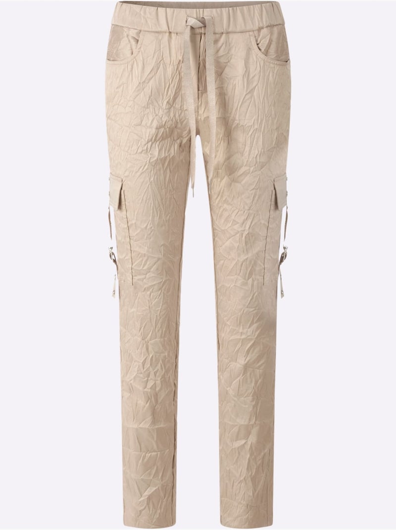 Pantalon Forme Jogging Tendance - Taille Standard - Helline Beige - Kiabi