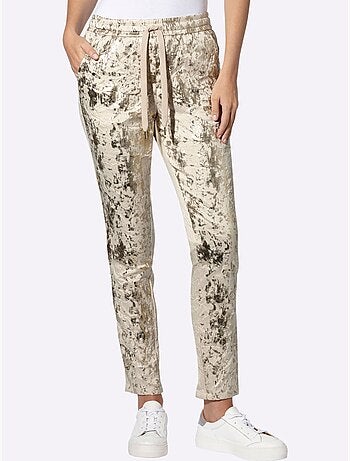 Pantalon forme jogging tendance - taille standard - helline