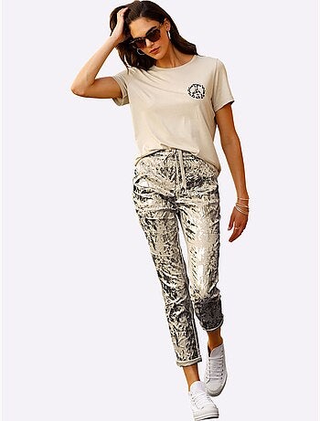 Pantalon forme jogging tendance - taille standard - helline