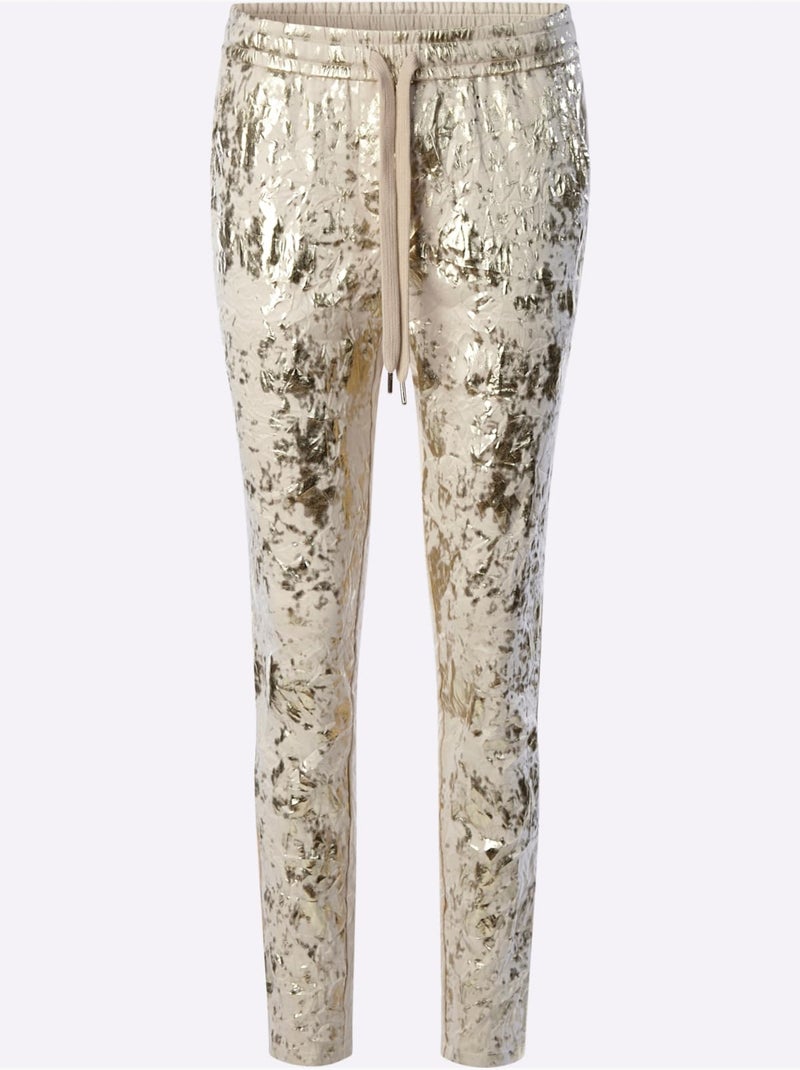 Pantalon Forme Jogging Tendance - Taille Standard - Helline Sable - Kiabi