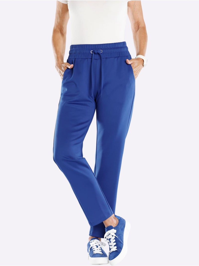 Pantalon Forme Parfaite Grâce à L'élasticité - Taille Courte - Moda Vilona Bleu roi - Kiabi
