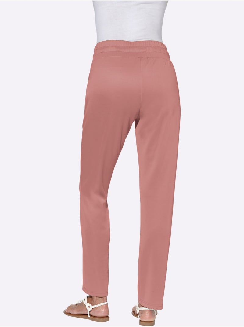Pantalon Forme Parfaite Grâce à L'élasticité - Taille Courte - Moda Vilona Bois de rose - Kiabi