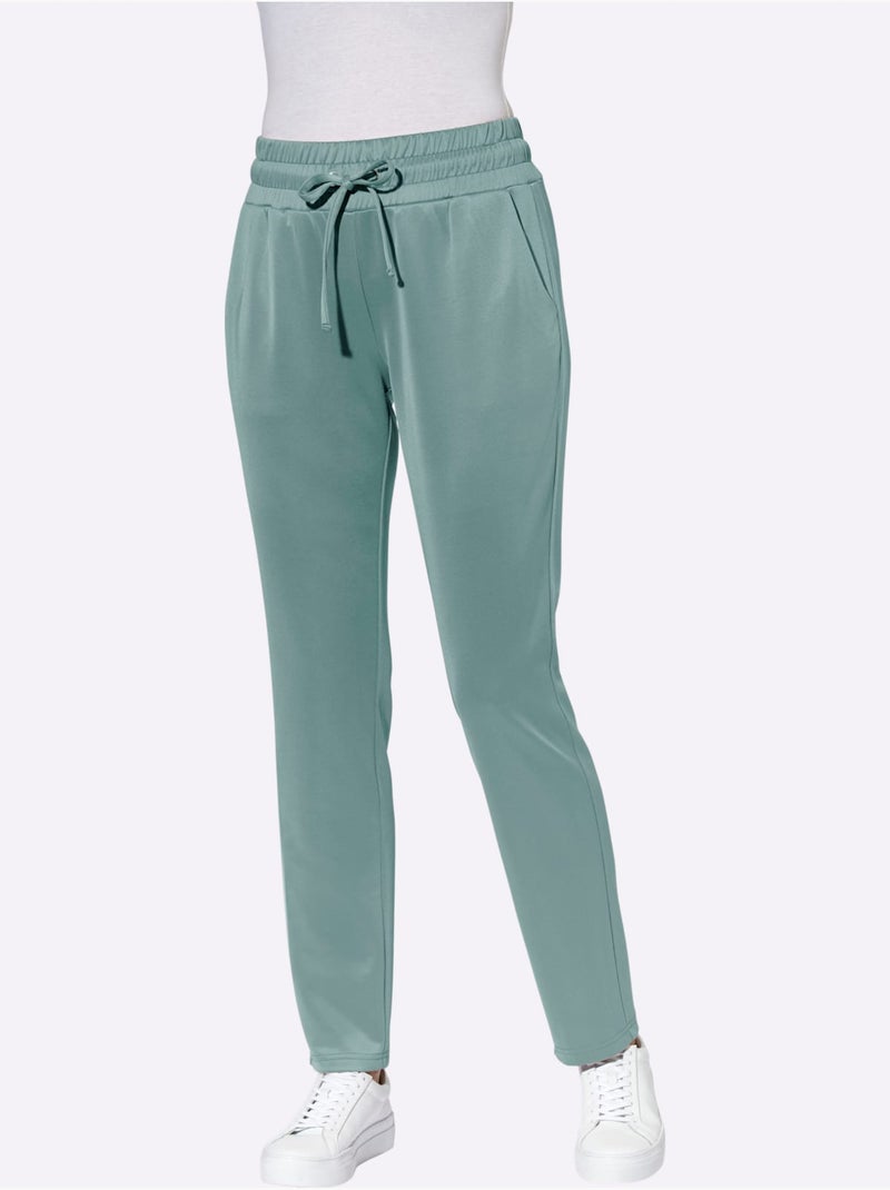 Pantalon Forme Parfaite Grâce à L'élasticité - Taille Courte - Moda Vilona Vert - Kiabi