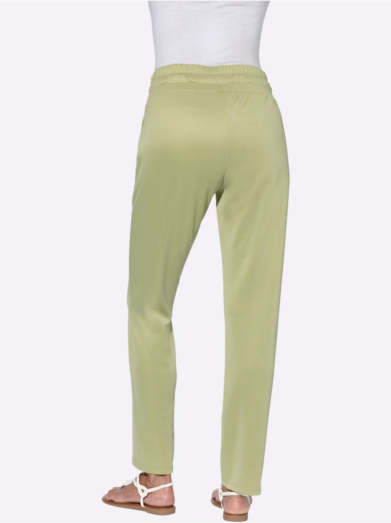 Pantalon Forme Parfaite Grâce à L'élasticité - Taille Courte - Moda Vilona Vert tilleul - Kiabi