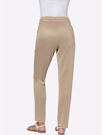 Pantalon confortable avec ceinture élastique et poches pratiques - Taille standard - Moda Vilona