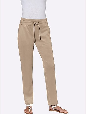 Pantalon confortable avec ceinture élastique et poches pratiques - Taille standard - Moda Vilona