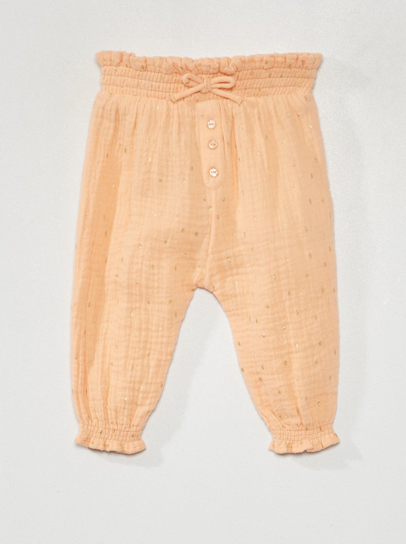 Pantalon forme sarouel Orange - Kiabi