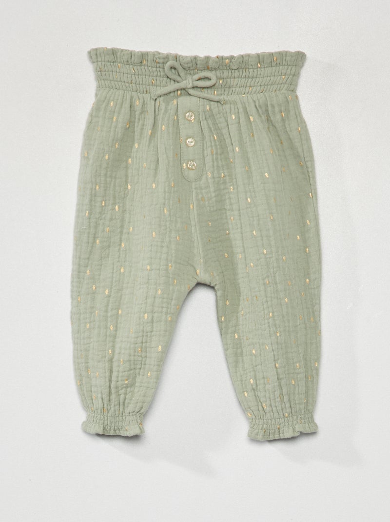Pantalon forme sarouel Vert - Kiabi