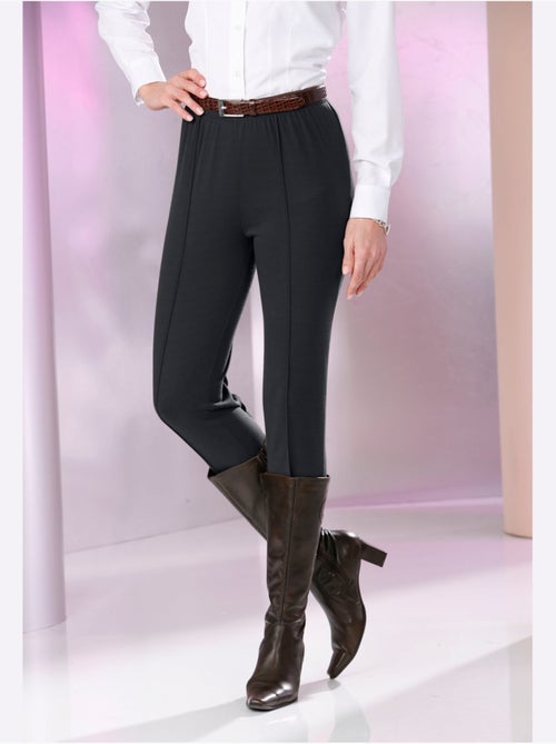 Pantalon fuseau avec ceinture élastique et plis flatteurs - taille standard - moda vilona - Kiabi