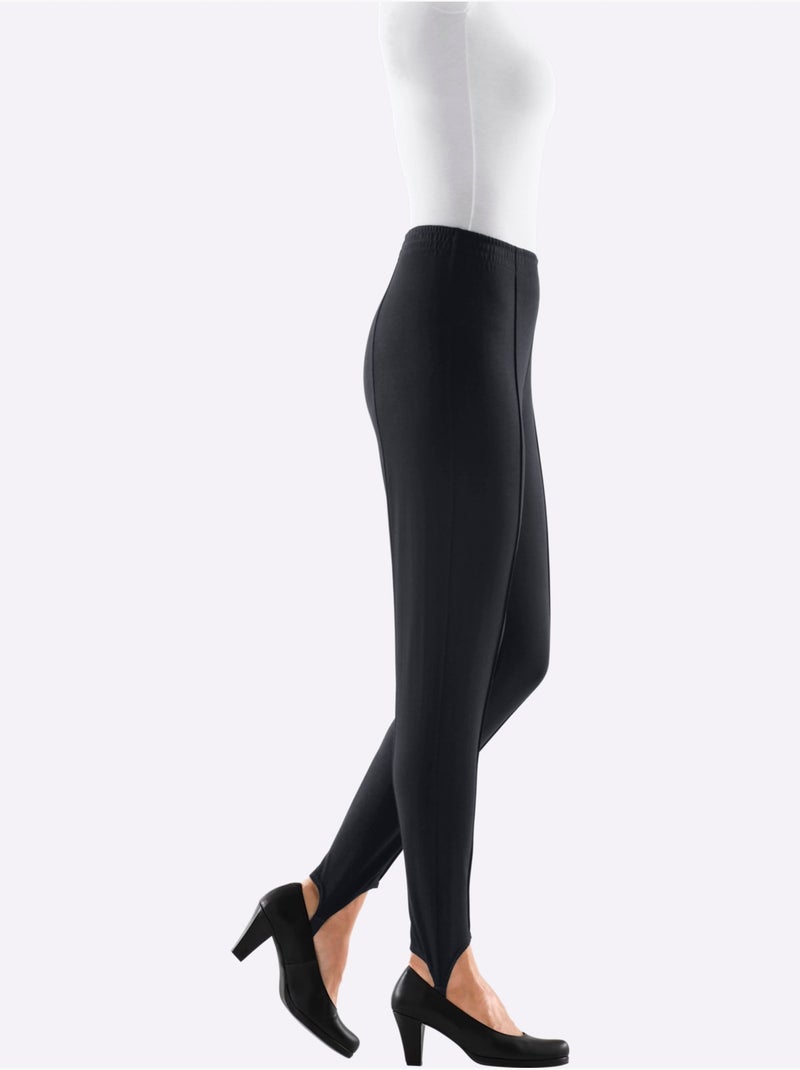 Pantalon fuseau avec ceinture élastique et plis flatteurs - taille standard - moda vilona Noir - Kiabi