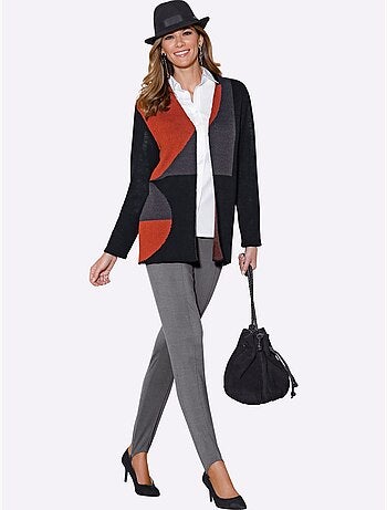 Pantalon fuseau doté d'une ceinture élastique et de plis flatteurs - taille standard - moda vilona