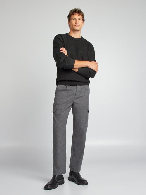 Pantalon fuselé en flanelle - Kiabi