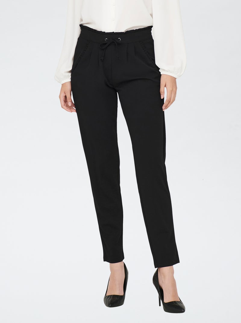 Pantalon fuselé 'JDY' Noir - Kiabi