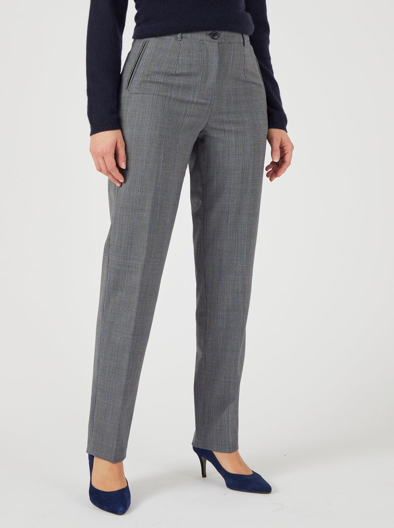 Pantalon fuselé mélange laine bi-stretch - Damart Gris - Kiabi