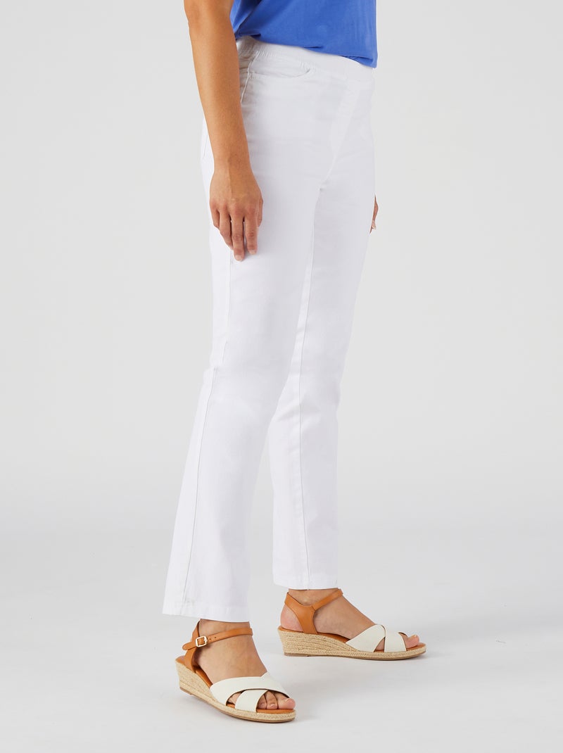 Pantalon gabardine extensible - Damart Blanc - Kiabi