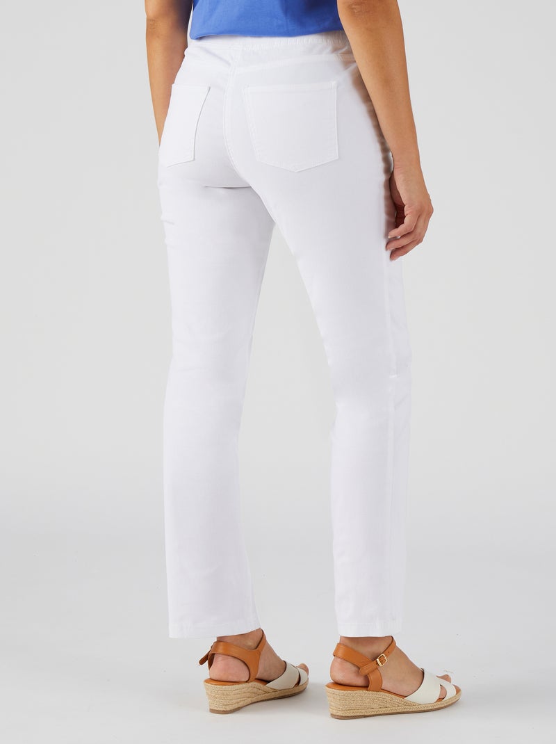 Pantalon gabardine extensible - Damart Blanc - Kiabi