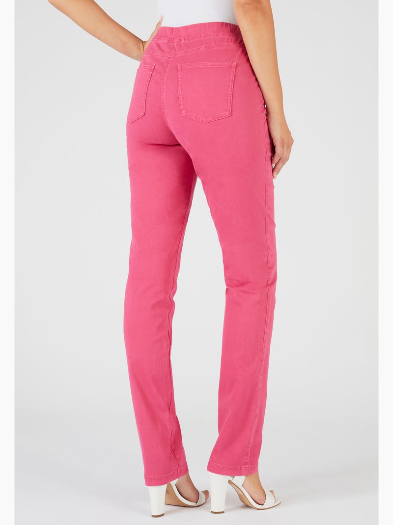 Pantalon gabardine extensible - Damart Rose framboise - Kiabi
