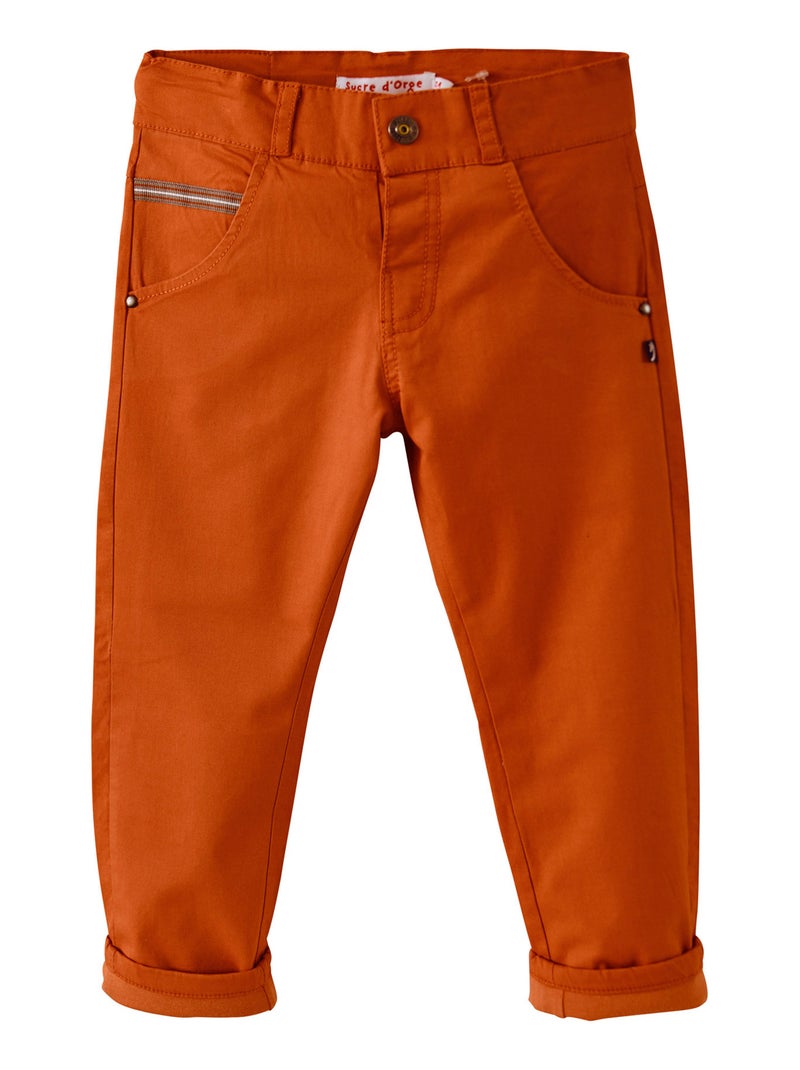 PANTALON GARCON LOOK CHIC ET MODE Marron - Kiabi